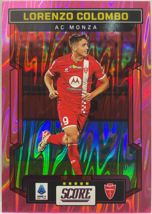 Lorenzo Colombo 11/20 Pink Swirl Score Serie A 2023/24