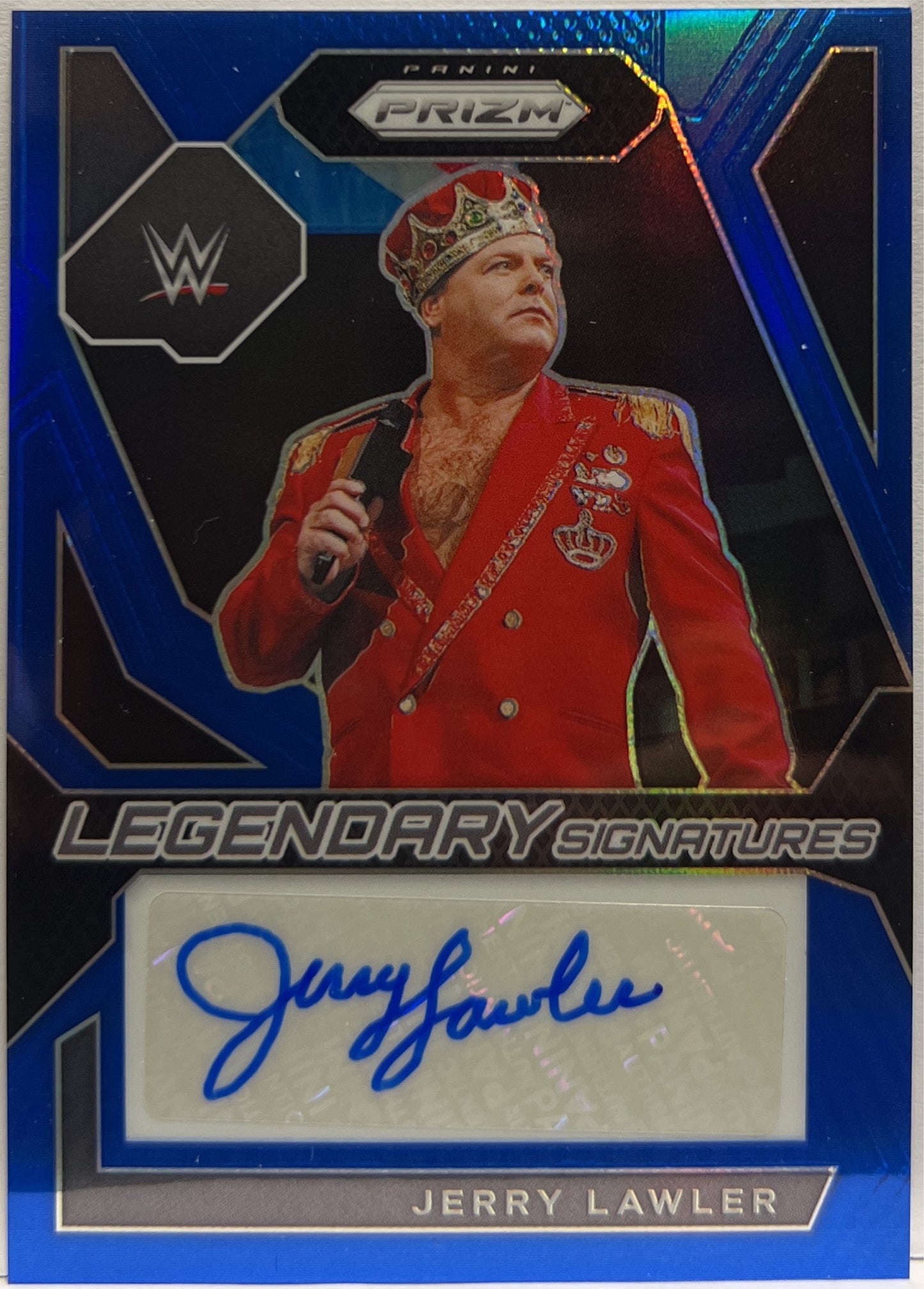 Jerry Lawler 30/49 Autograph Legendary Signatures Blue Panini Prizm WWE 2024