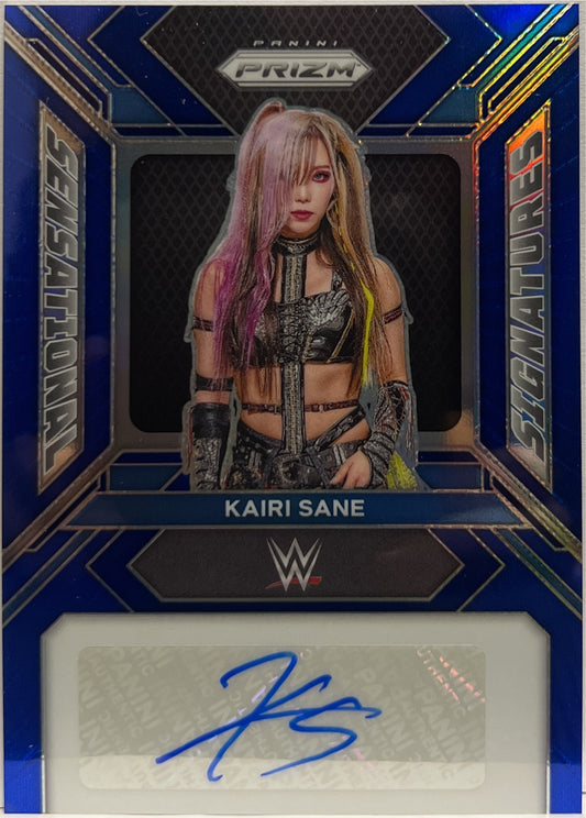 Kairi Sane 48/49 Autograph Sensational Signatures Blue Panini Prizm WWE 2024