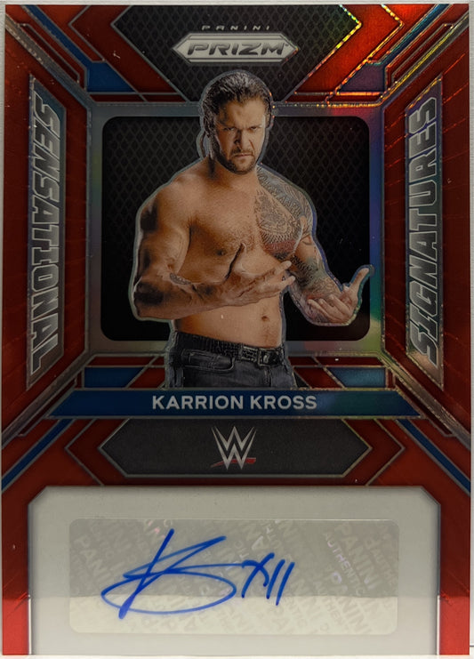 Karrion Kross 90/99 Autograph Sensational Signatures Red Panini Prizm WWE 2024