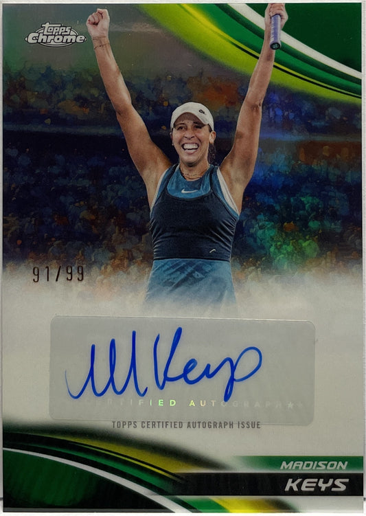 Madison Keys 91/99 Autograph Topps Chrome Tennis 2025