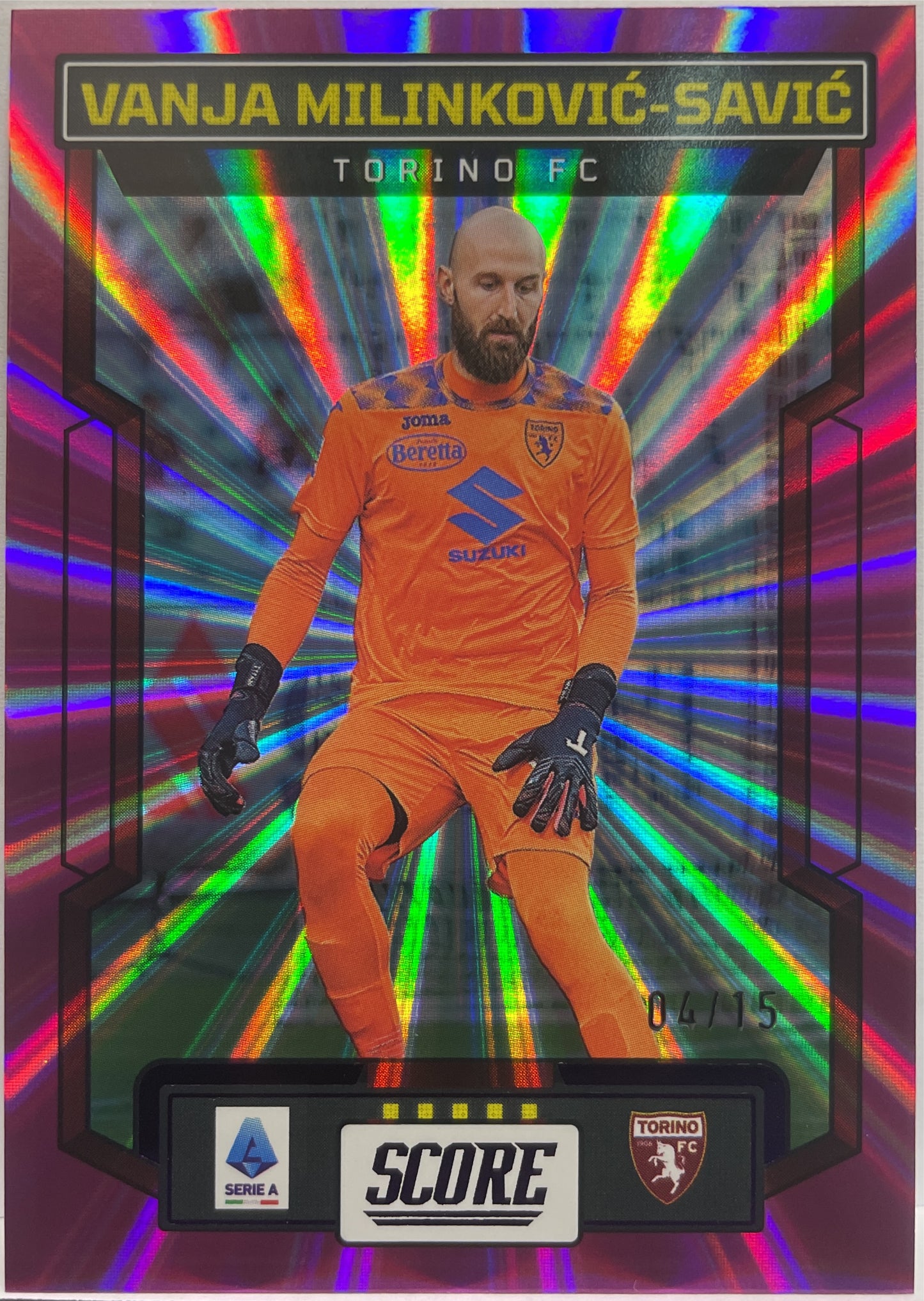 Vanja Milinkovic-Savic 4/15 Purple Laser Score Serie A 2023/24