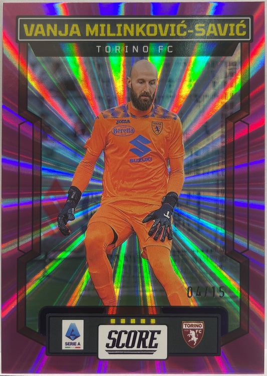 Vanja Milinkovic-Savic 4/15 Purple Laser Score Serie A 2023/24