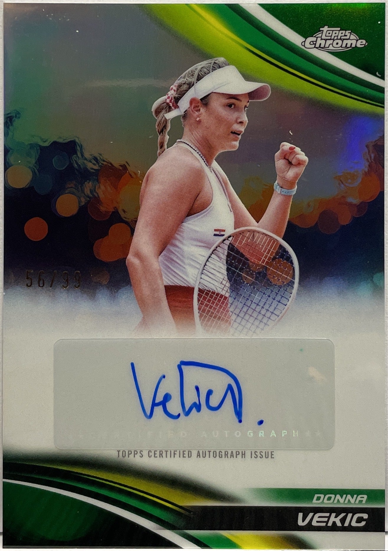 Donna Vekic 56/99 Autograph Topps Chrome Tennis 2025