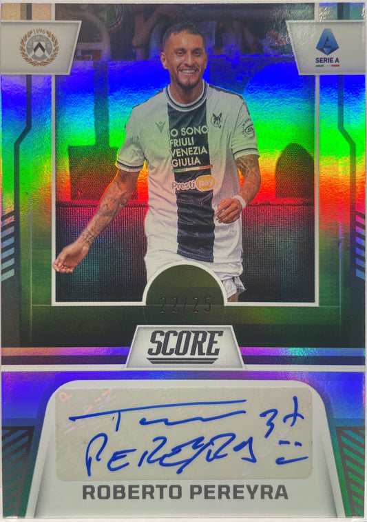 Roberto Pereyra 22/25 Autograph Score Serie A 2023/24