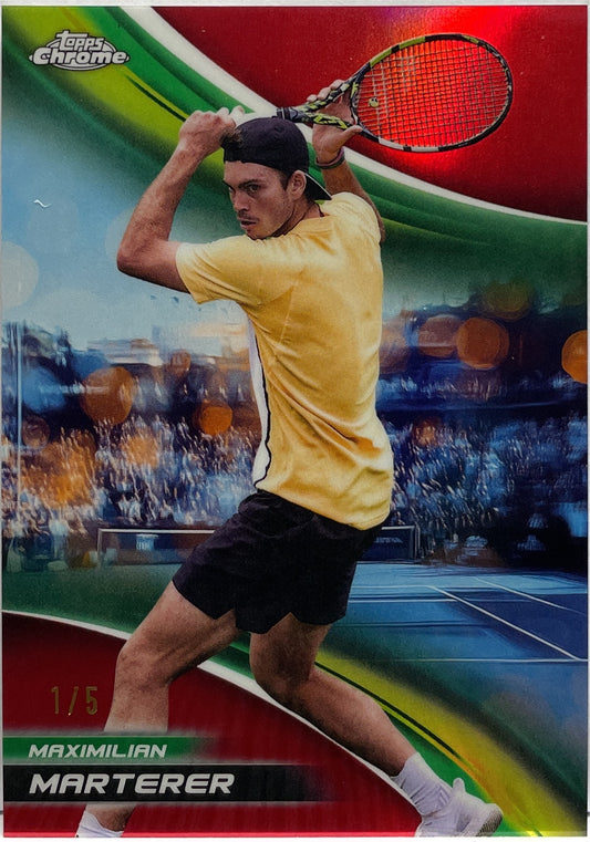 Maximilian Marterer 1/5 Red Topps Chrome Tennis 2025