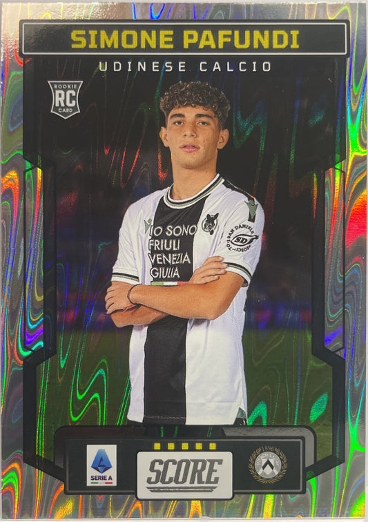 Simone Pafundi Rookie Silver Swirl Score Serie A 2023/24