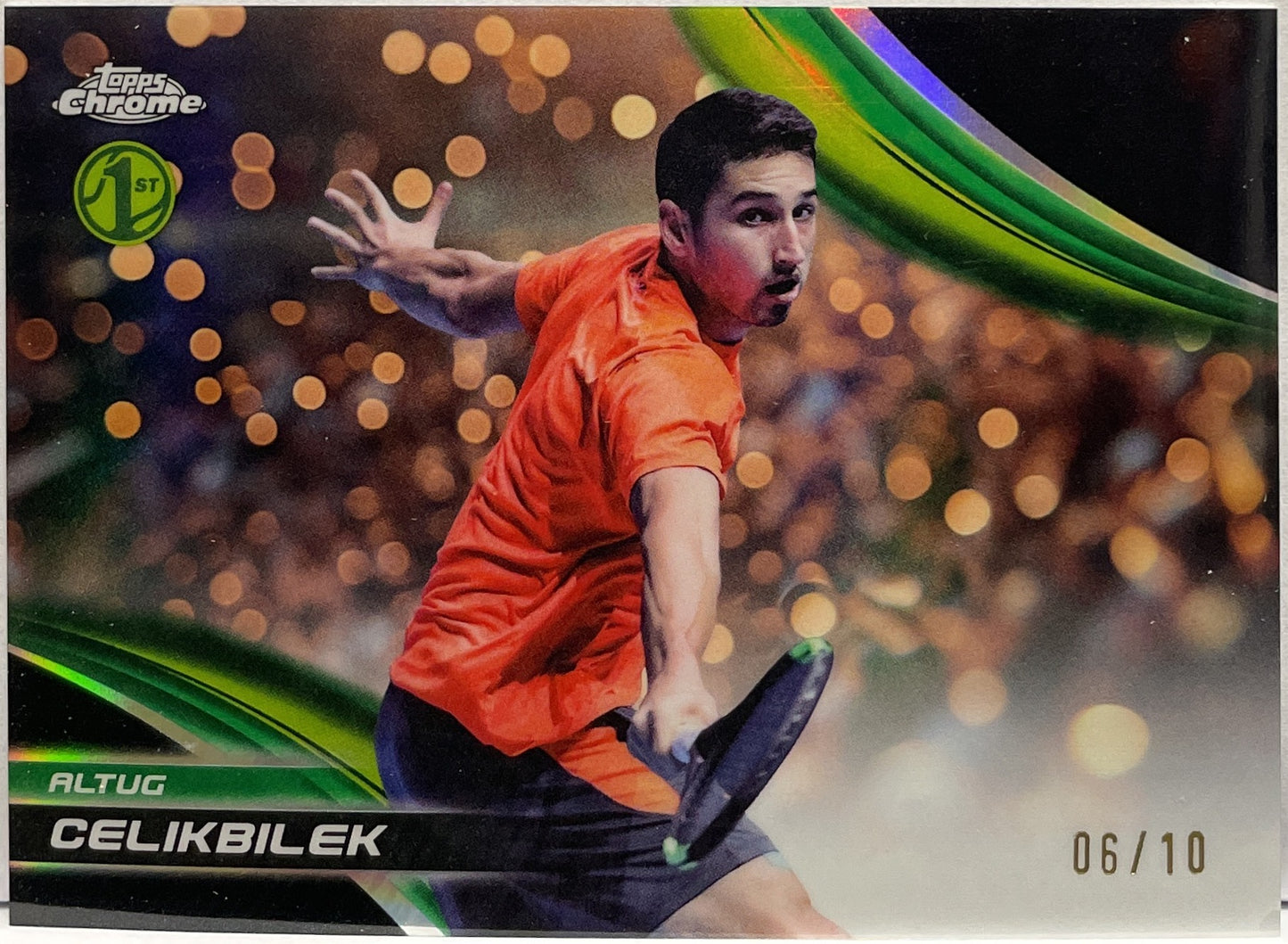 Altug Celikbilek 6/10 Black 1ST Topps Chrome Tennis 2025