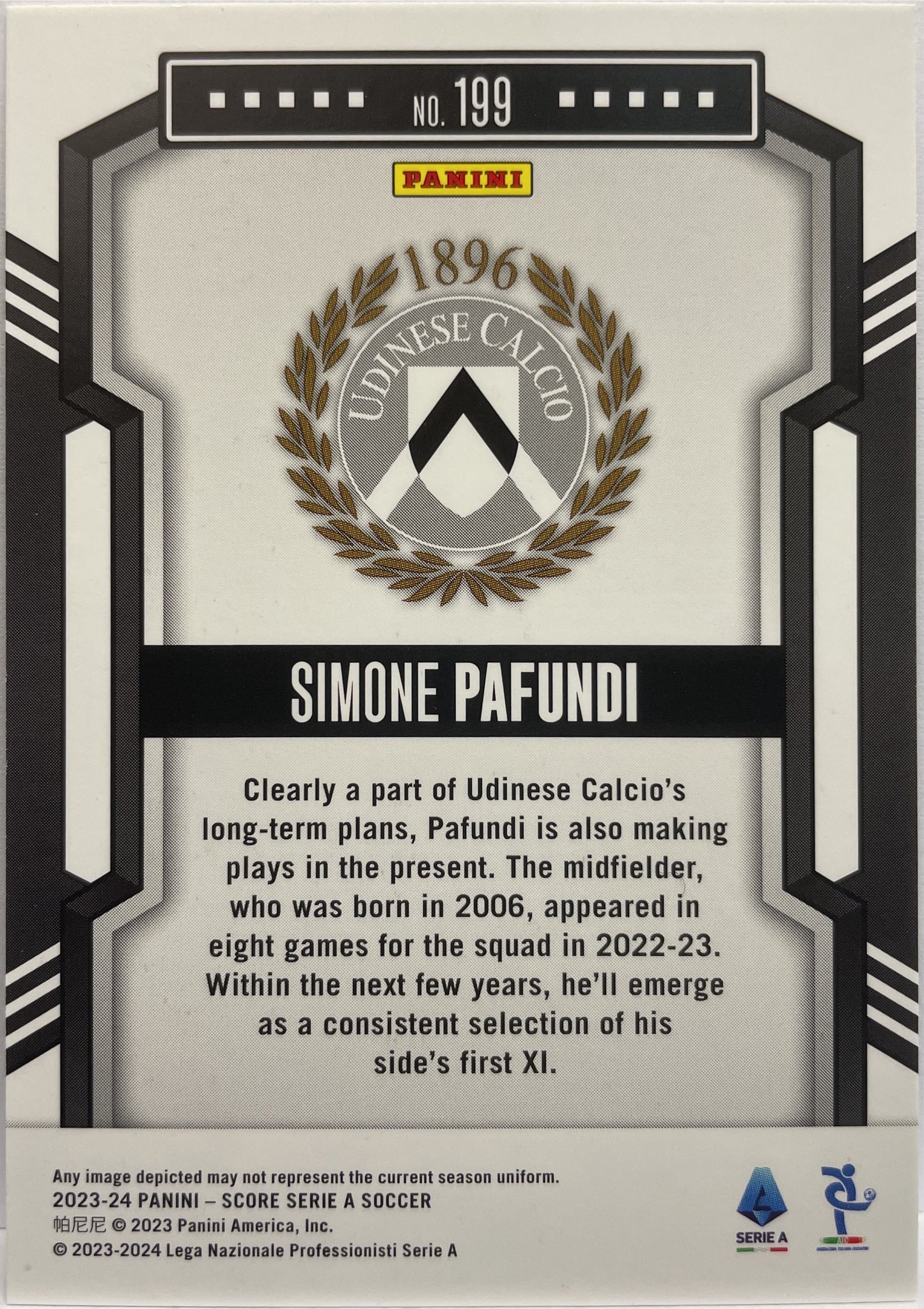 Simone Pafundi Rookie Silver Swirl Score Serie A 2023/24