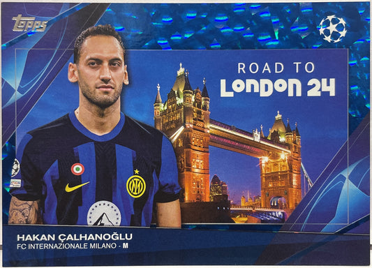 Hakan Calhanoglu 75/99 Road To The Final Blue Topps UCC 2023/24