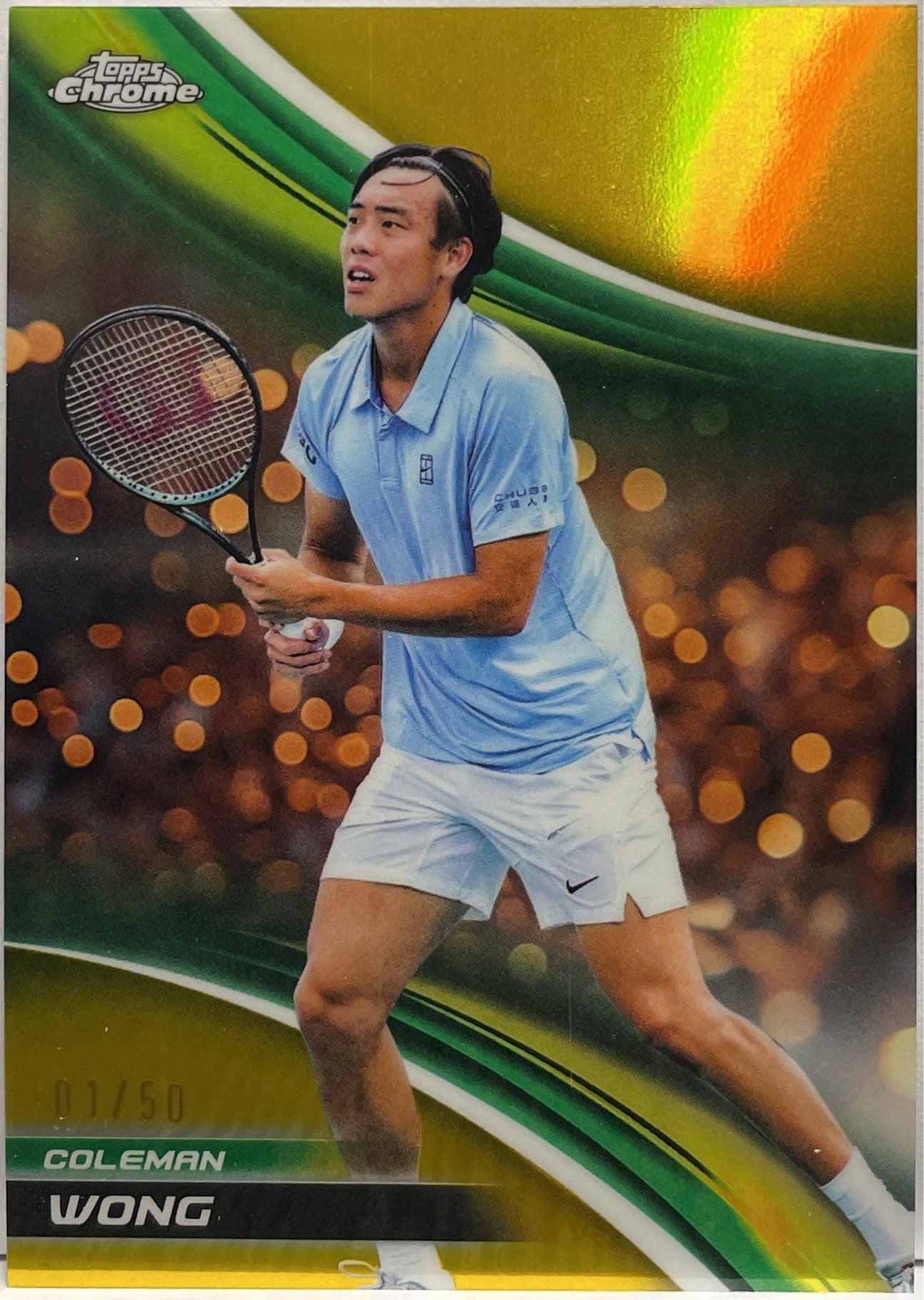 Coleman Wong 1/50 Gold Topps Chrome Tennis 2025