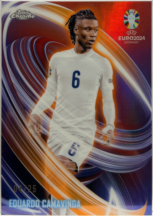 Eduardo Camavinga 4/25 Neon Nation Topps Chrome Euro 2024