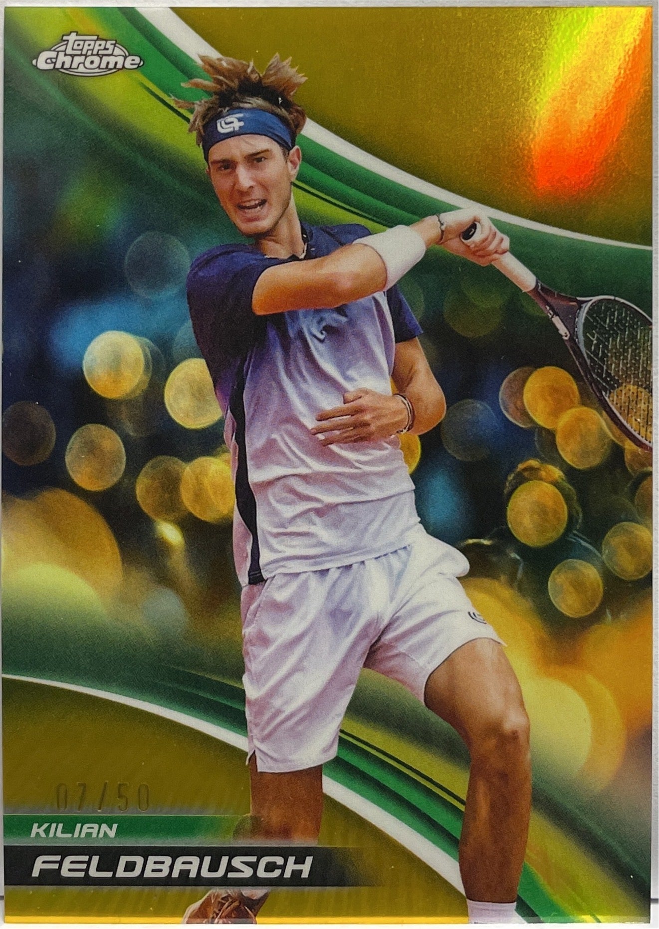 Kilian Feldbausch 7/50 Gold Topps Chrome Tennis 2025
