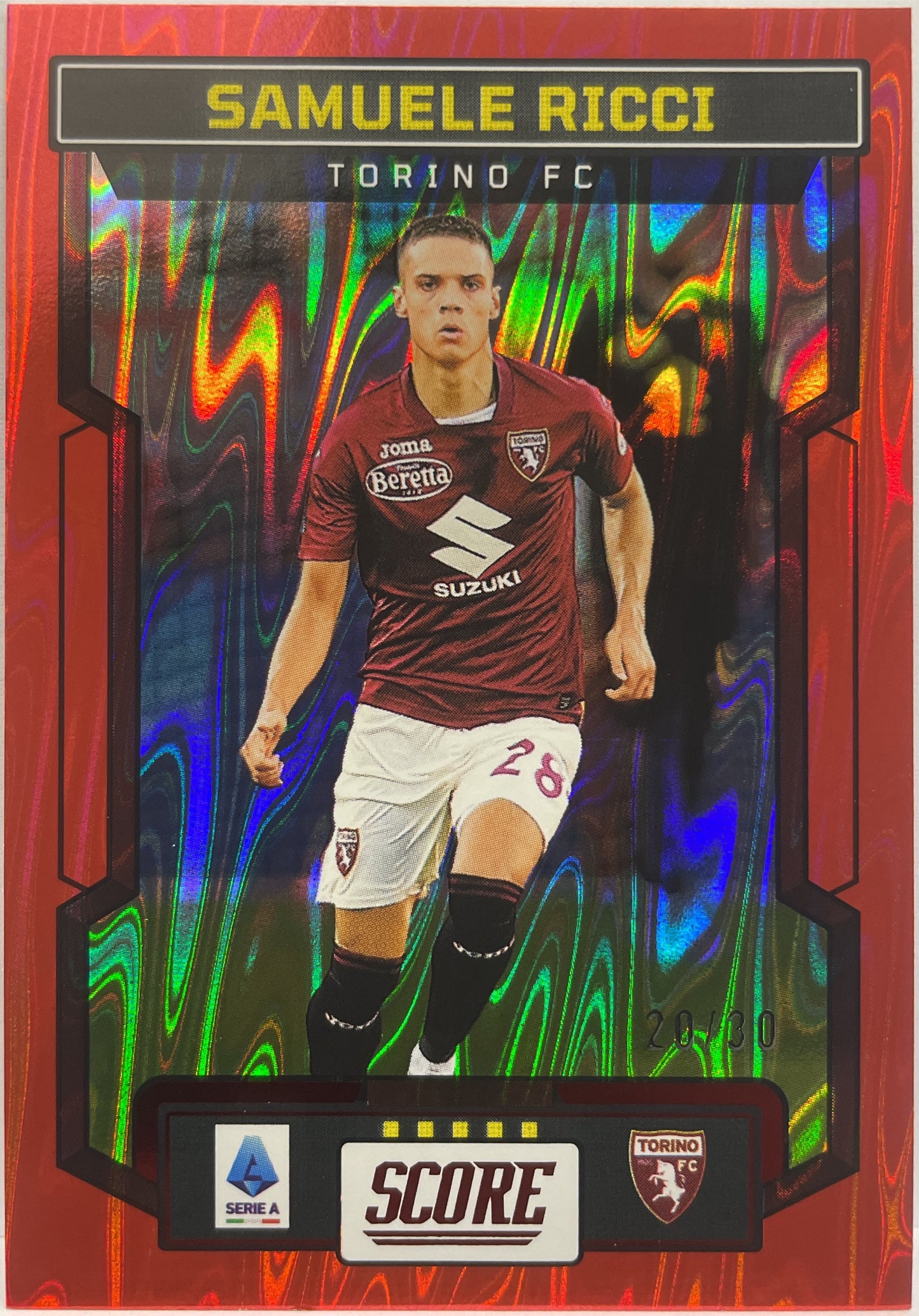 Samuele Ricci 20/30 Red Swirl Score Serie A 2023/24