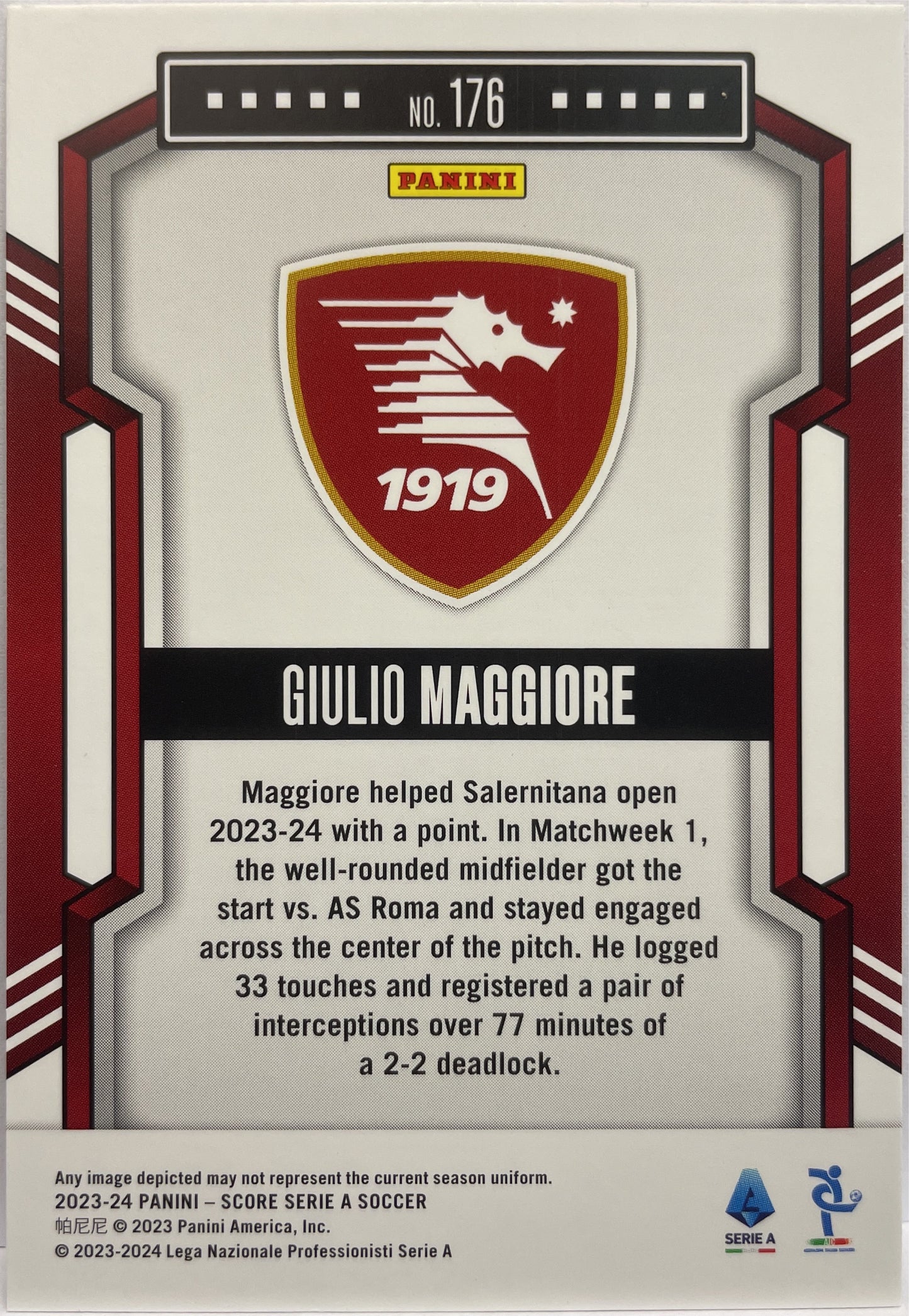 Giulio Maggiore 16/30 Red Swirl Score Serie A 2023/24