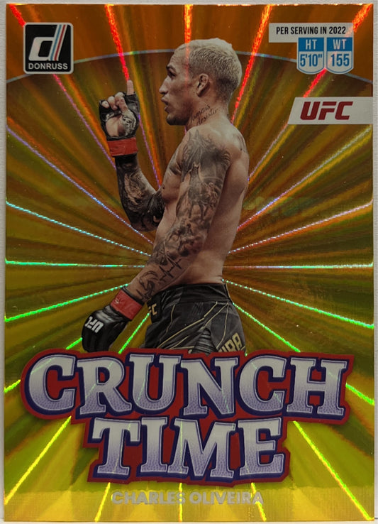 Charles Oliveira Crunch Time Gold Laser Donruss UFC 2023