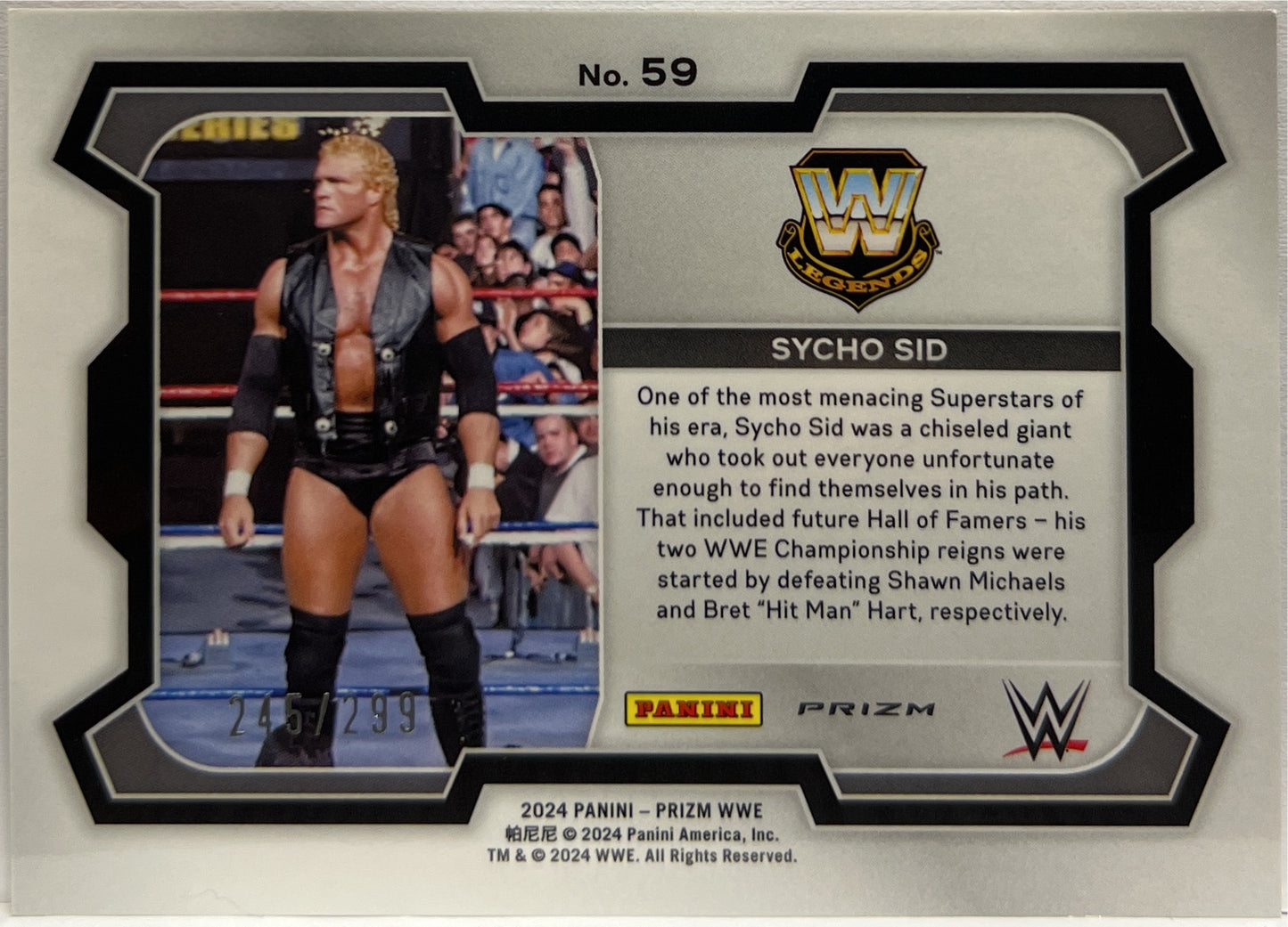 Sycho Sid 245/299 Red Panini Prizm WWE 2024