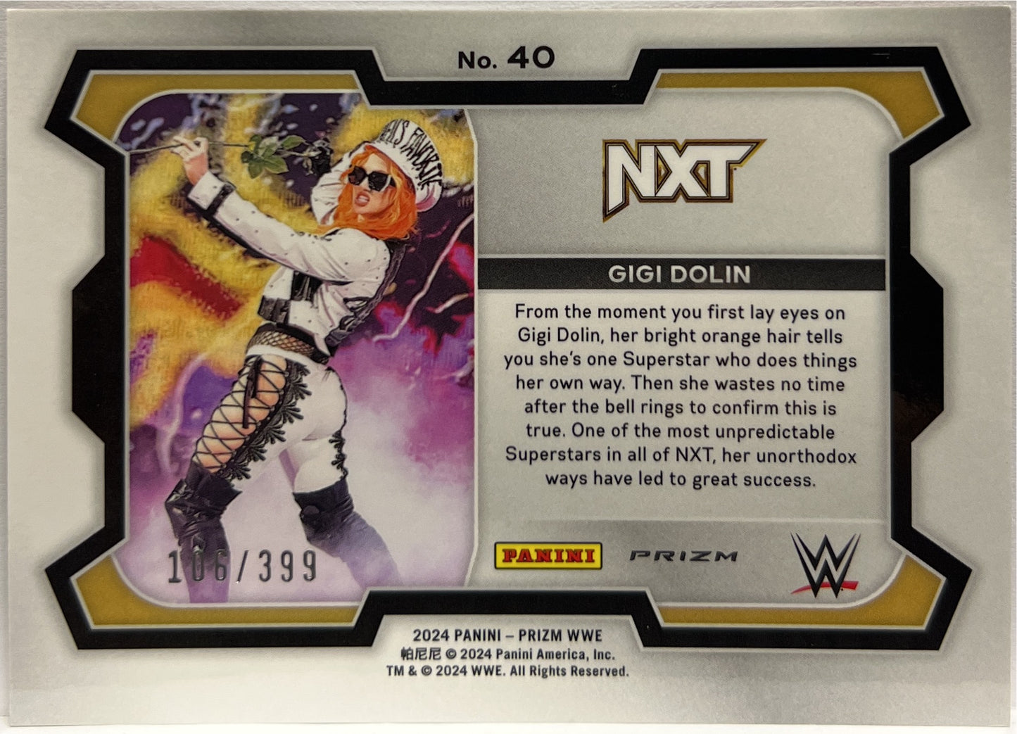 Gigi Dolin 106/399 Red Pulsar Panini Prizm WWE 2024
