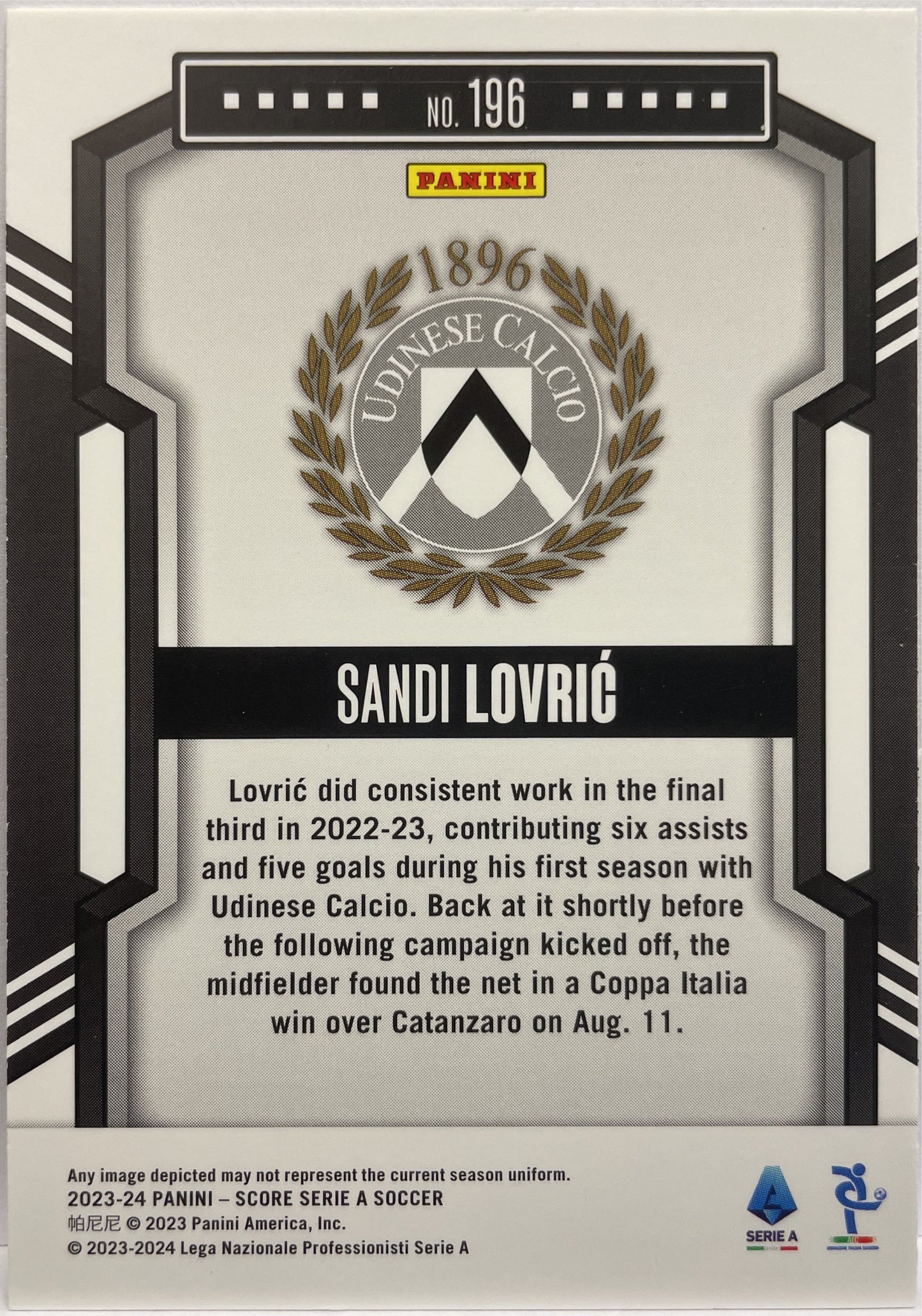 Sandi Lovric 10/25 Bronze Swirl Score Serie A 2023/24