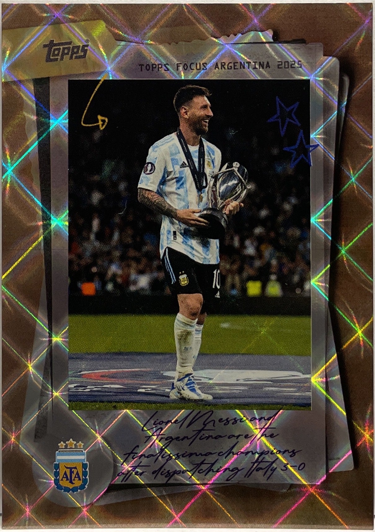 Lionel Messi Refractor Topps Focus Argentina 2025