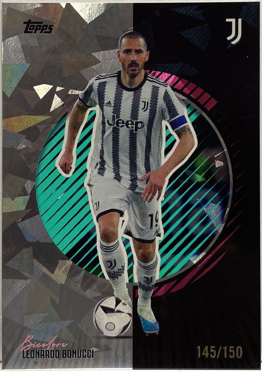 Leonardo Bonucci 145/150 Bicolore Cracked Ice Topps Juventus Set 2025/26