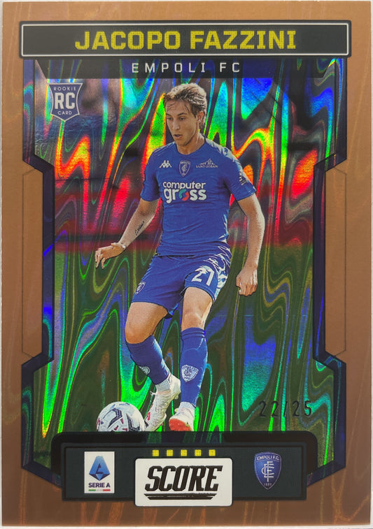 Jacopo Fazzini 22/25 Rookie Bronze Swirl Score Serie A 2023/24