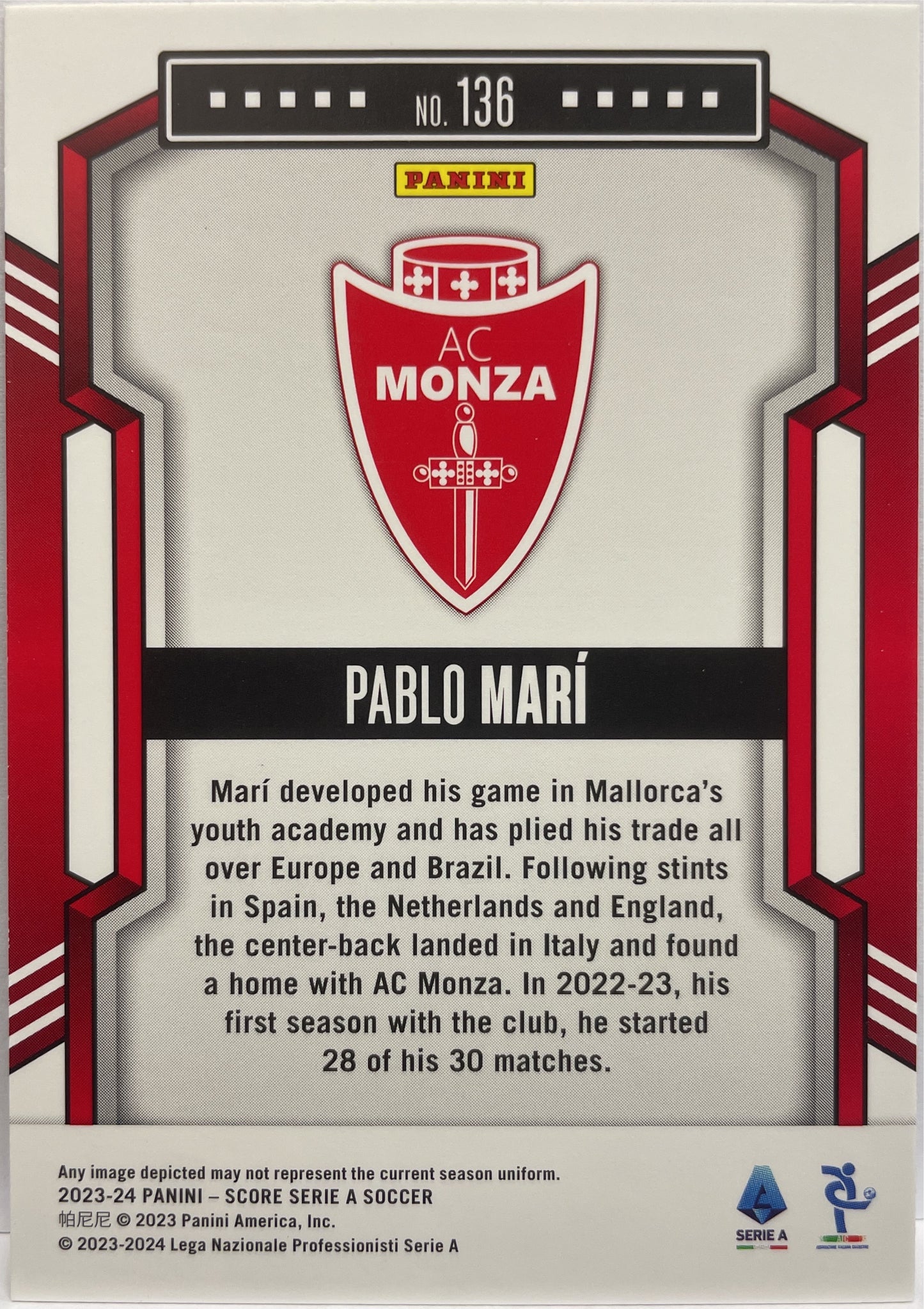 Pablo Mari 19/25 Bronze Swirl Score Serie A 2023/24