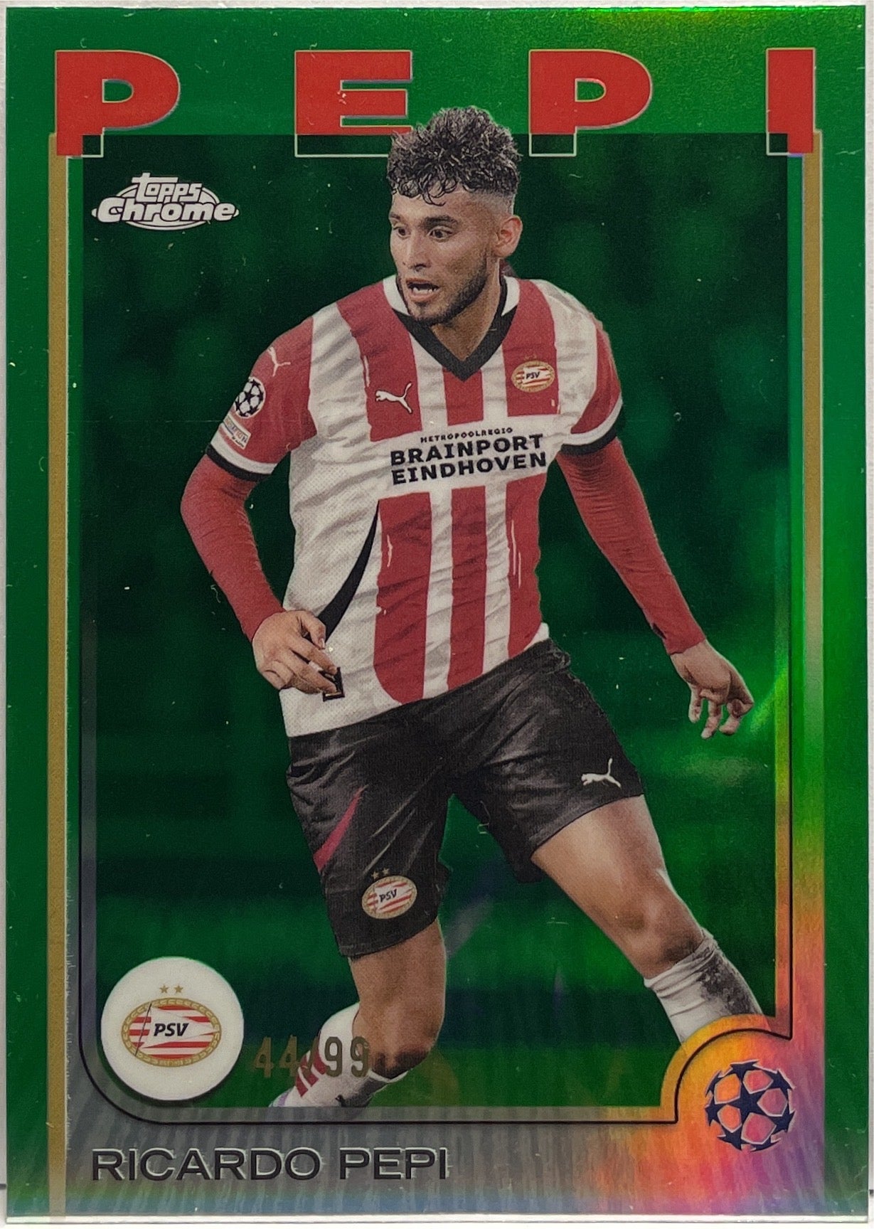 Ricardo Pepi 44/99 Green Topps Chrome UCC 2024/25