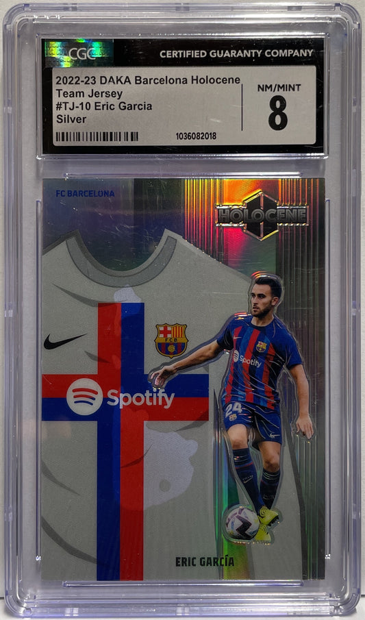 Eric Garcia 8/25 Team Jersey Silver Daka Barcelona Holocene 2022/23 CGC 8
