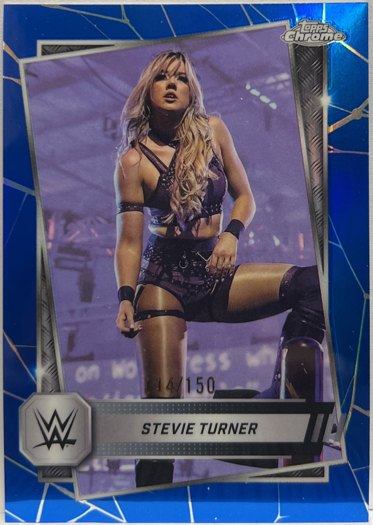 Stevie Turner 114/150 Blue Topps Chrome WWE 2025