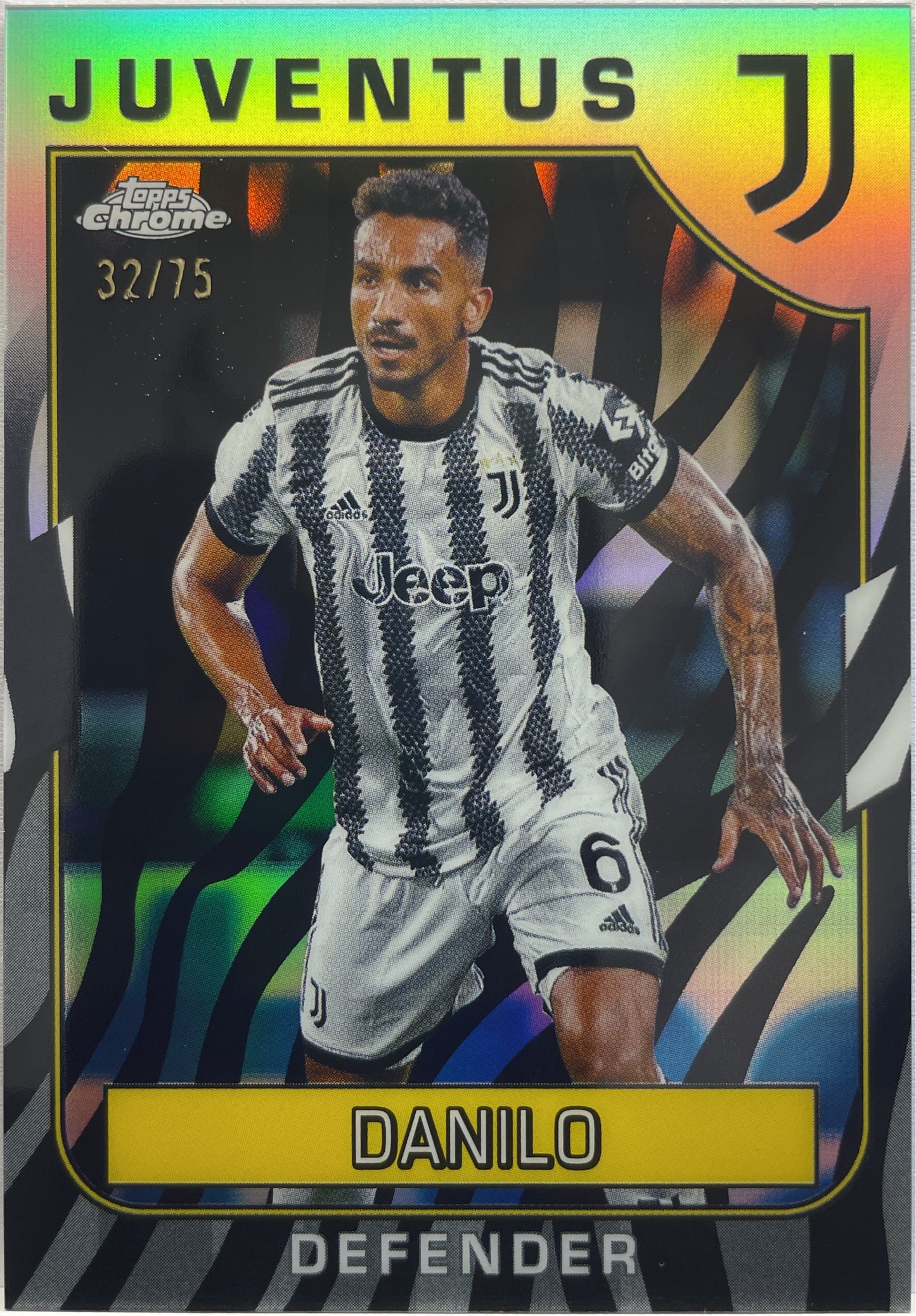 Danilo 32/75 Zebra Topps Chrome Juventus 2022/23