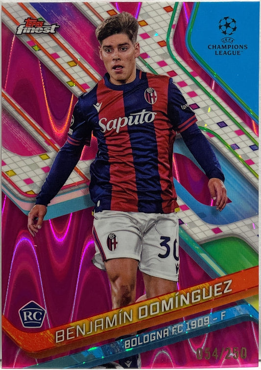 Benjamin Dominguez 54/250 Rookie Pink Raywave Topps Finest UCC 2024/25