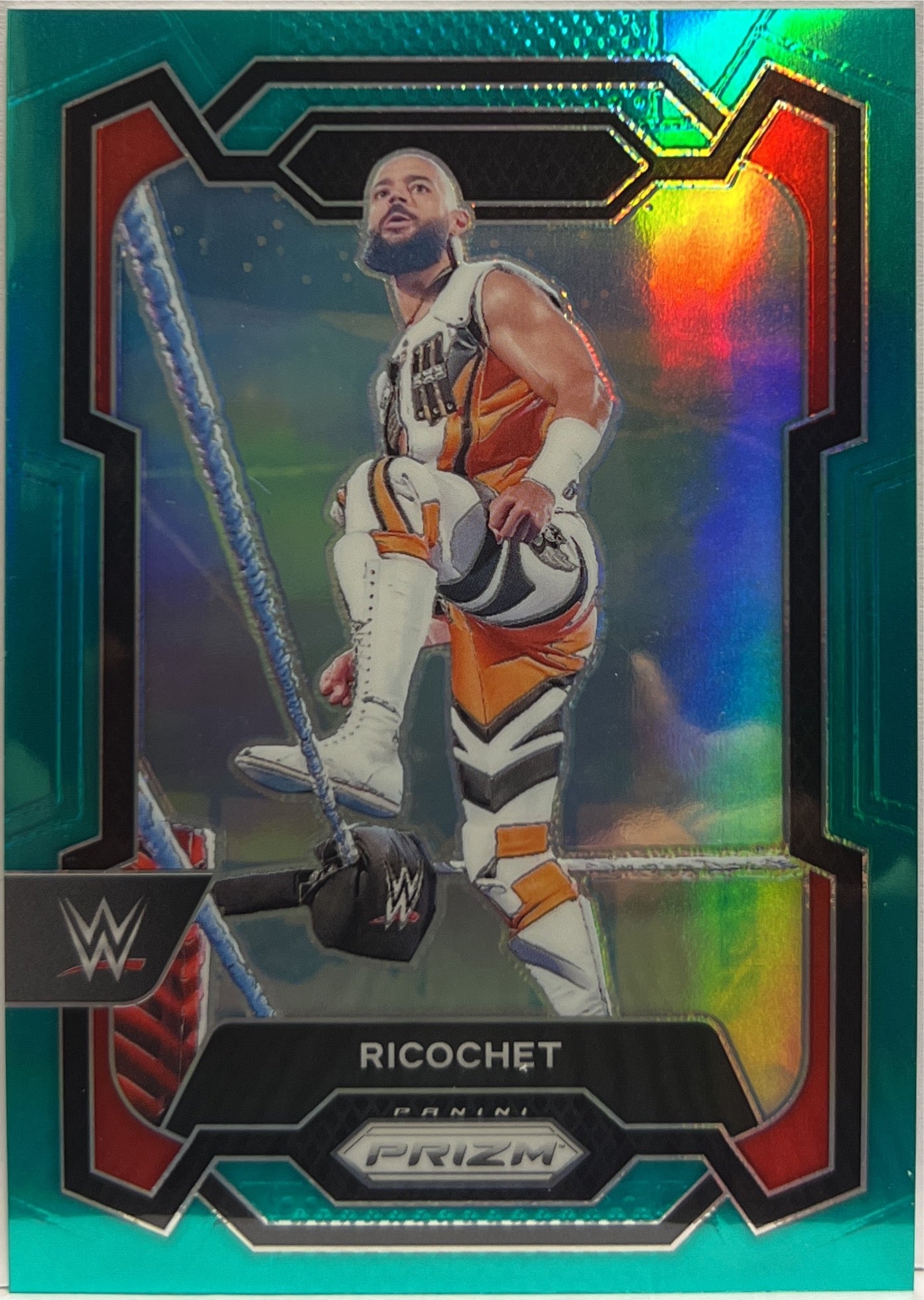 Ricochet 1/49 Teal Panini Prizm WWE 2024