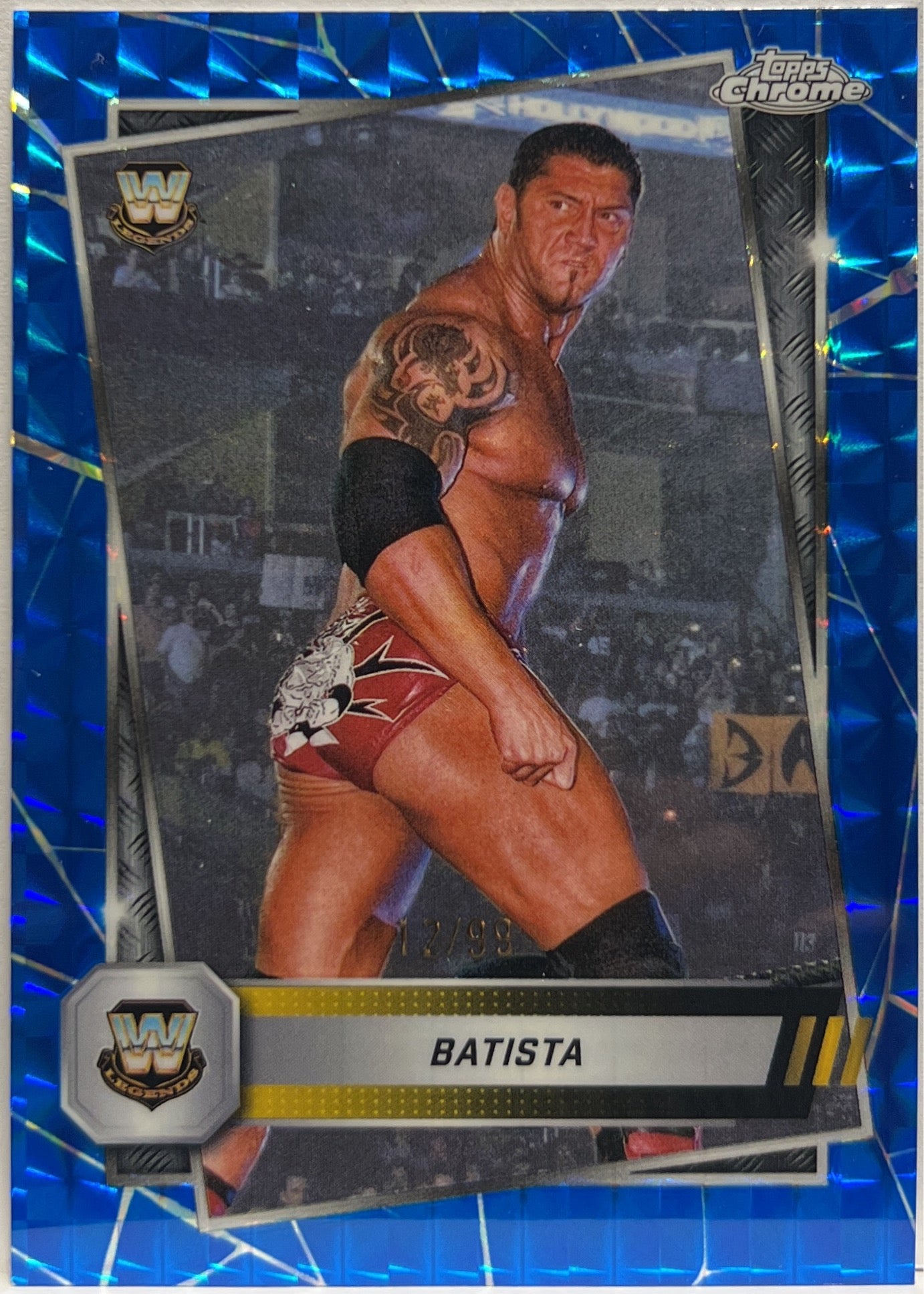 Batista 12/99 Blue Geometric Topps Chrome WWE 2025