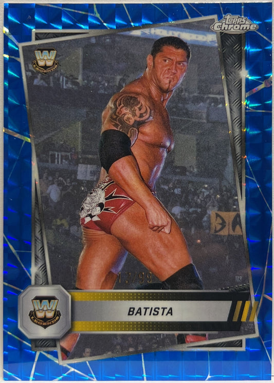 Batista 12/99 Blue Geometric Topps Chrome WWE 2025