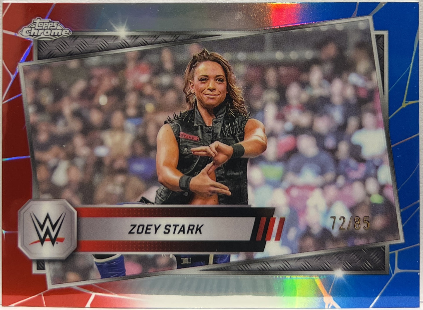 Zoey Stark 72/85 Red White Blue Topps Chrome WWE 2025