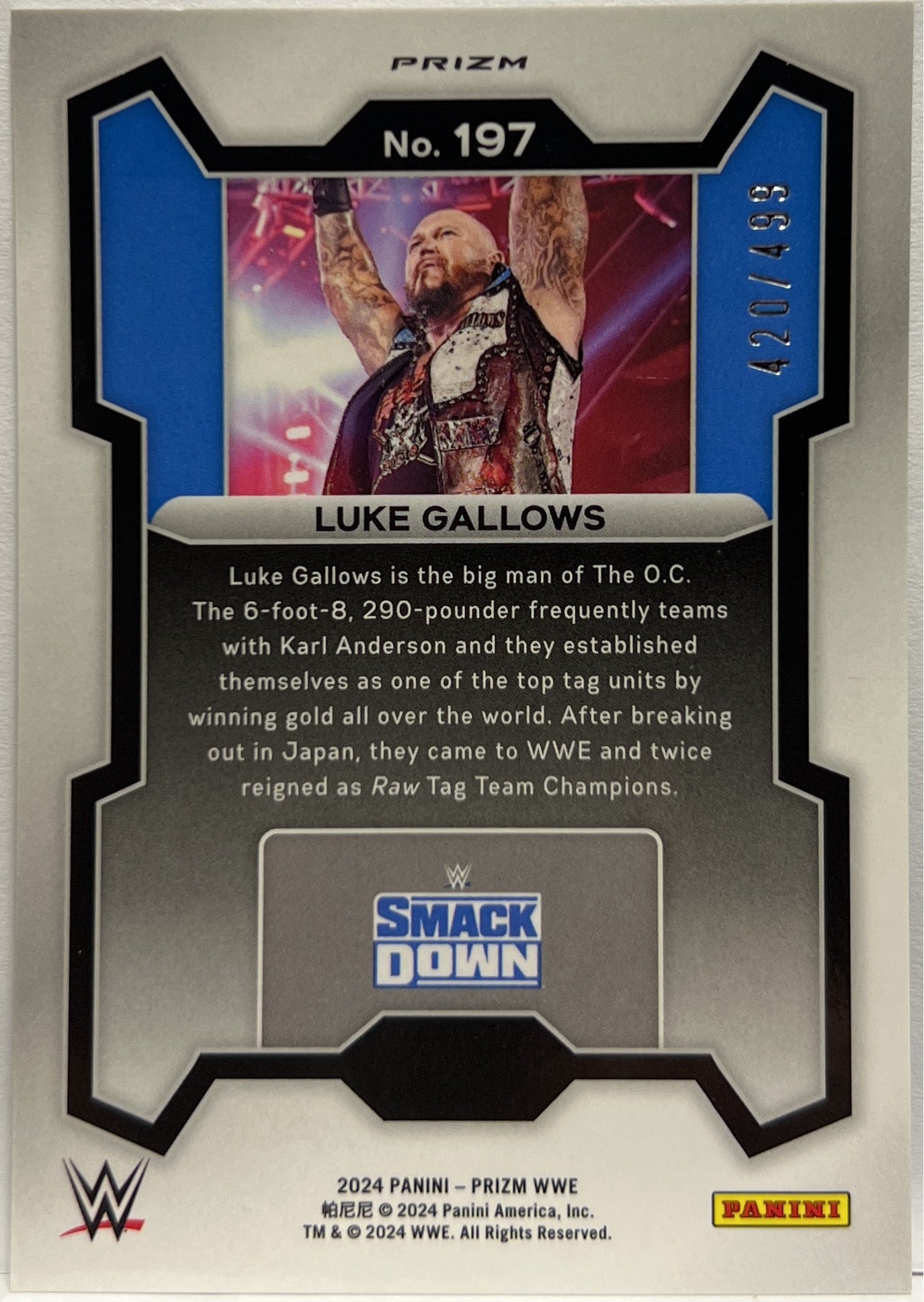Luke Gallows 420/499 Pulsar Panini Prizm WWE 2024