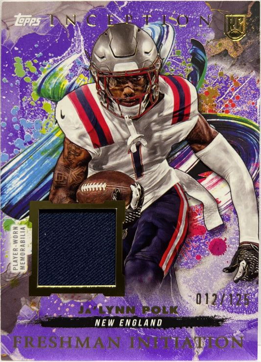Ja Lynn Polk 12/125 Rookie Patch Freshman Initiation Purple Topps Inception Football NFL 2024