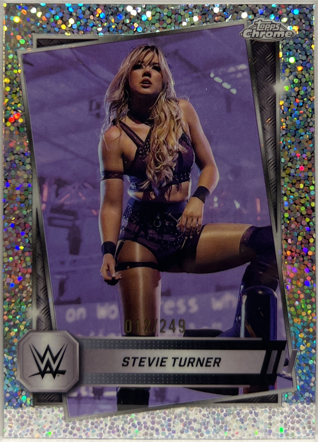 Stevie Turner 12/249 Speckle Topps Chrome WWE 2025