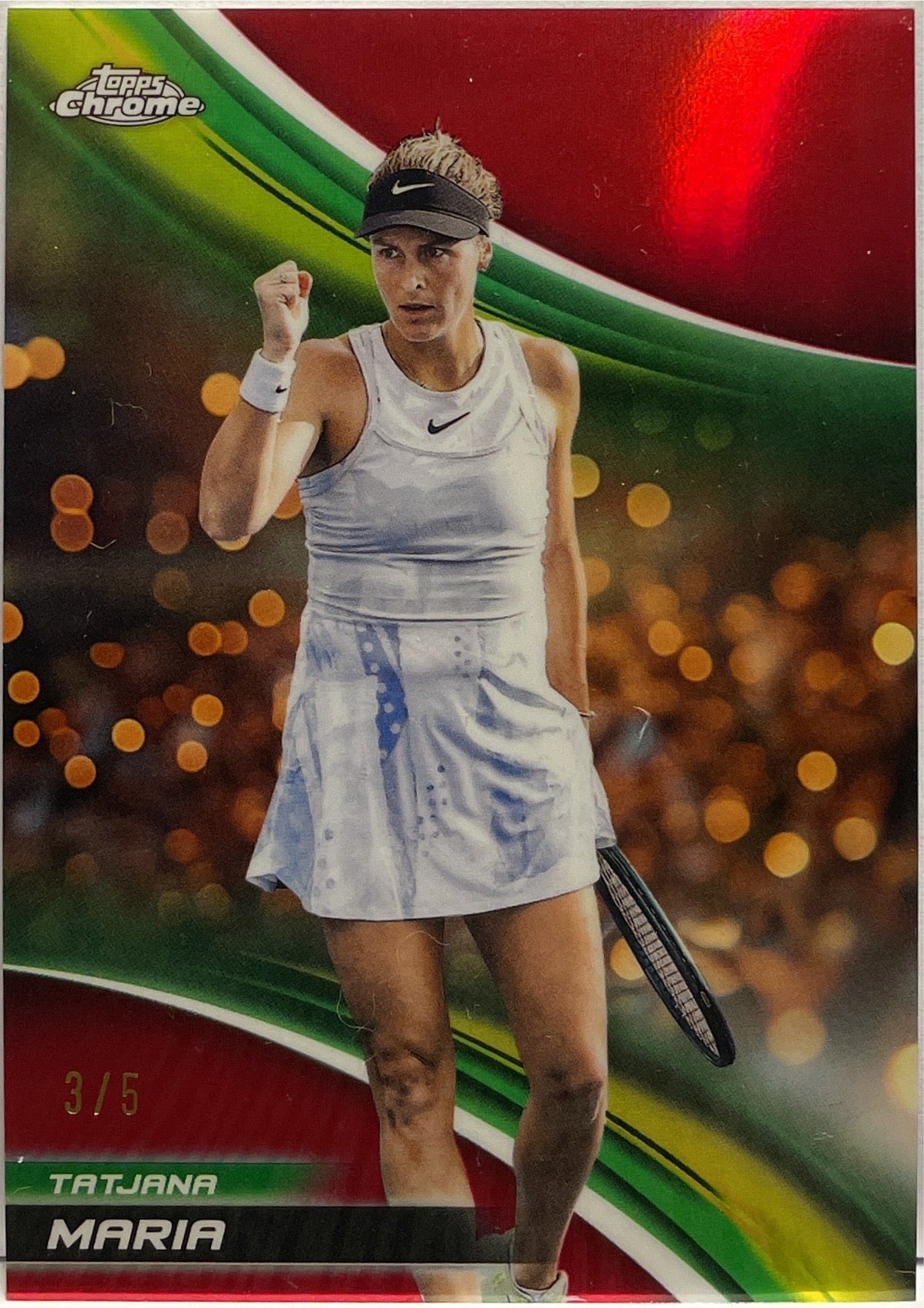 Tatjana Maria 3/5 Red Topps Chrome Tennis 2025