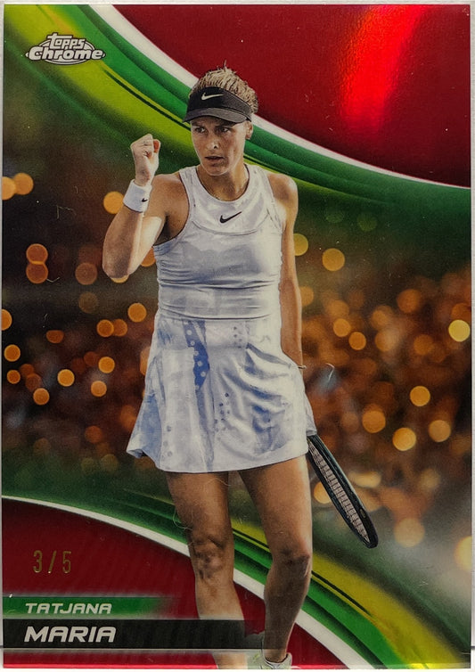 Tatjana Maria 3/5 Red Topps Chrome Tennis 2025