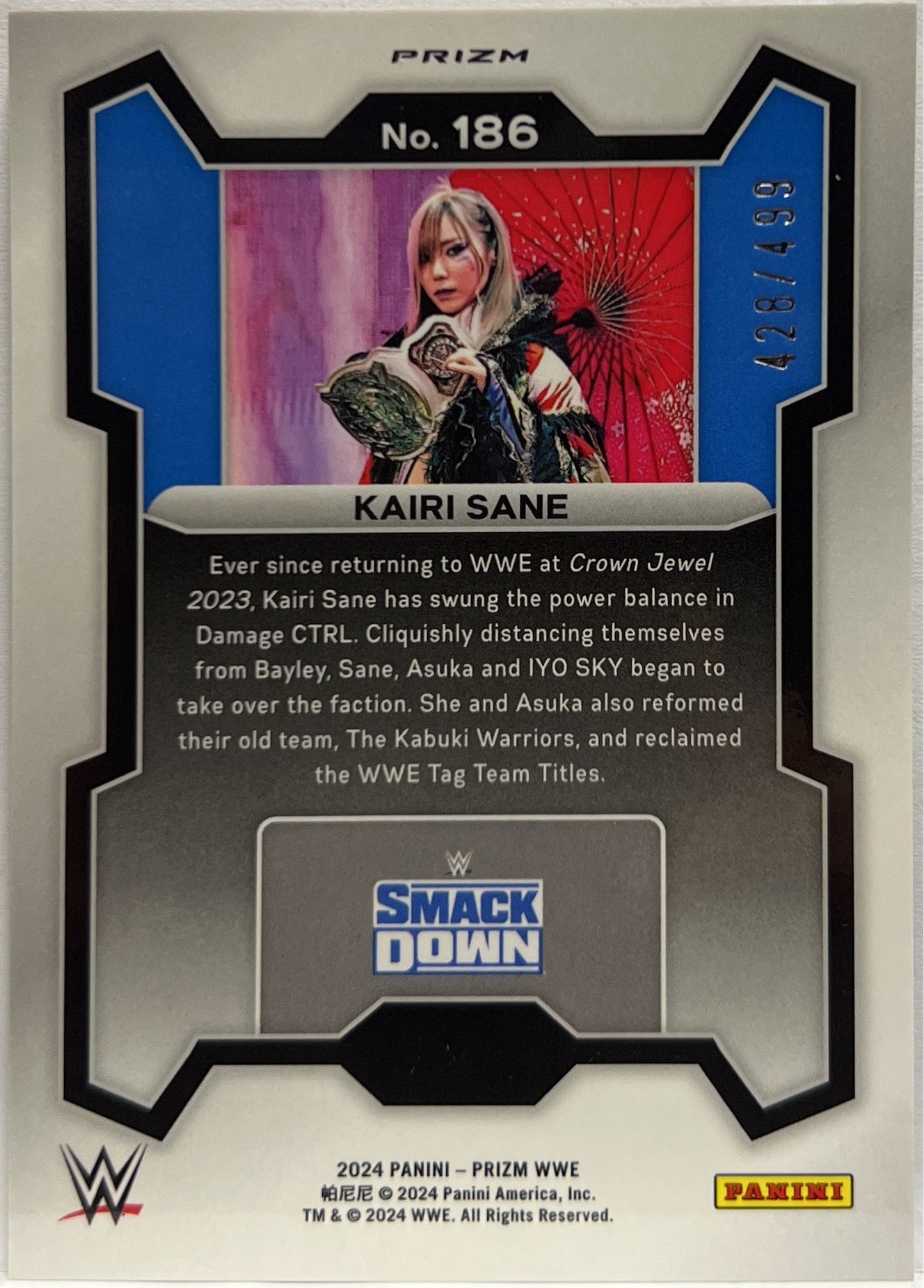 Kairi Sane 428/499 Pulsar Panini Prizm WWE 2024