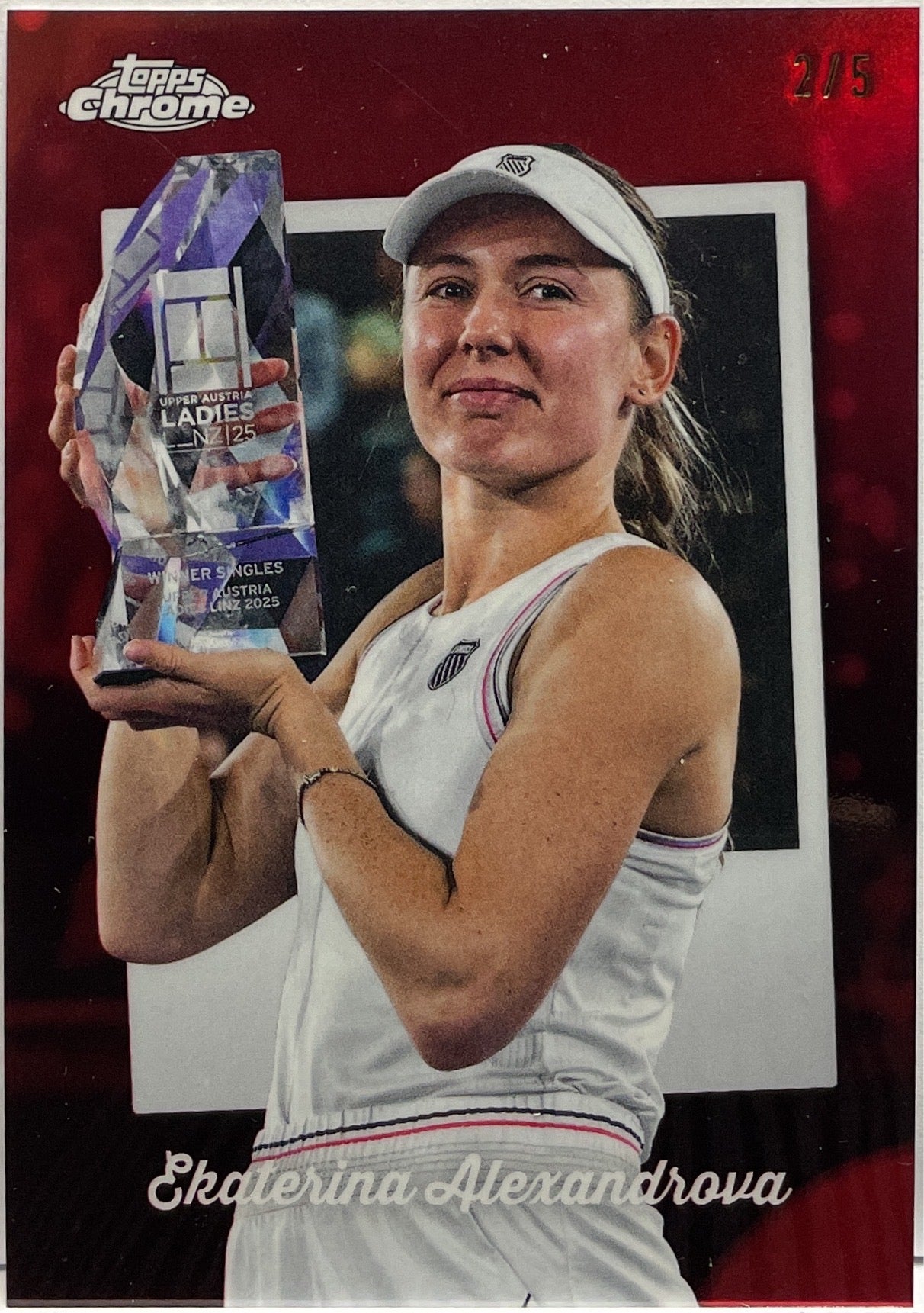 Ekaterina Alexandrova 2/5 Captured Red Topps Chrome Tennis 2025