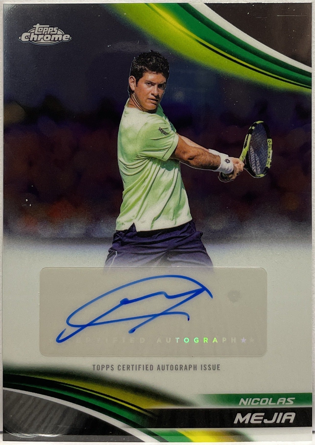 Nicolas Mejia Autograph Topps Chrome Tennis 2025