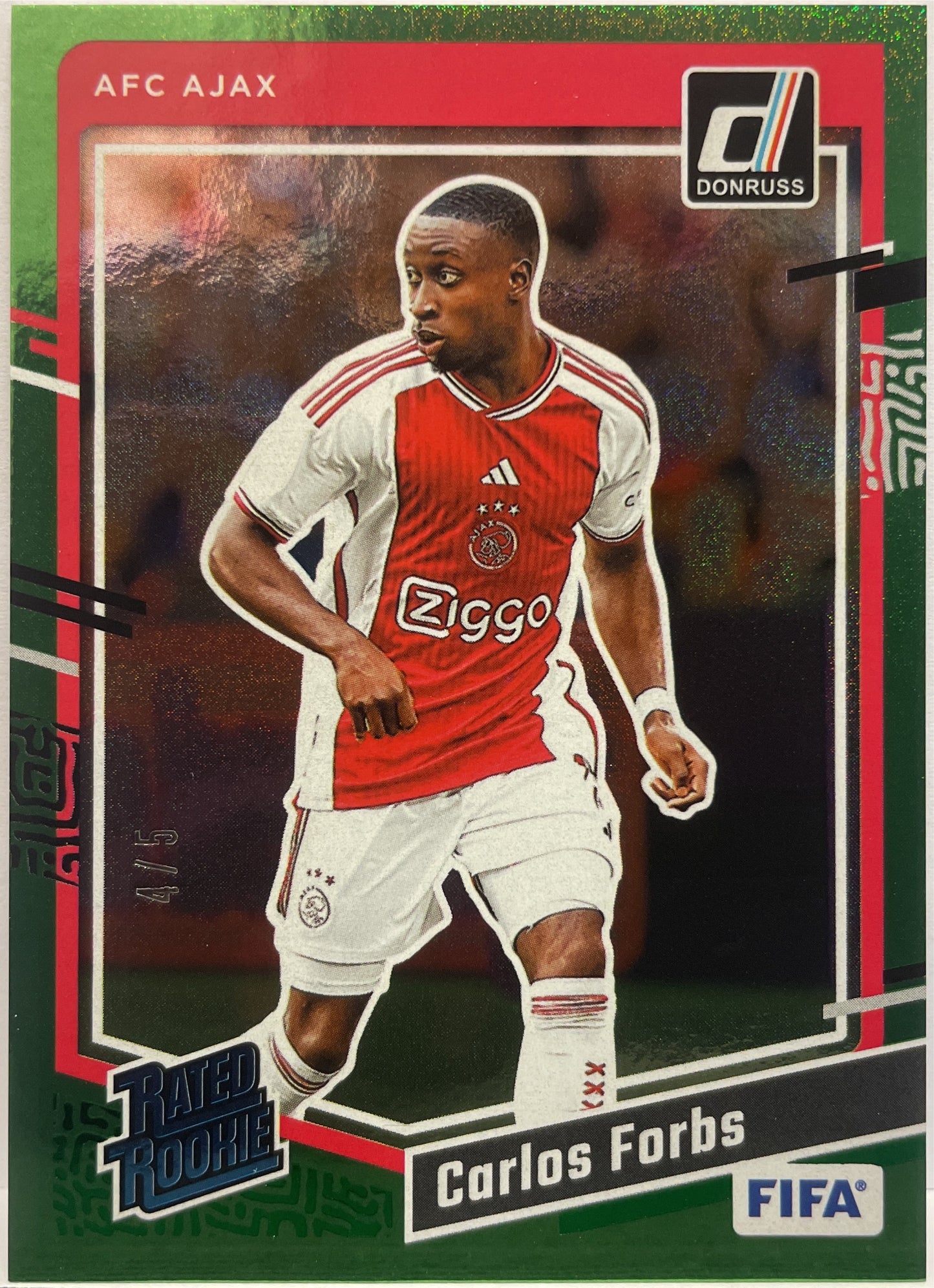 Carlos Forbs 4/5 Rated Rookie Green Donruss Fifa 2023/24