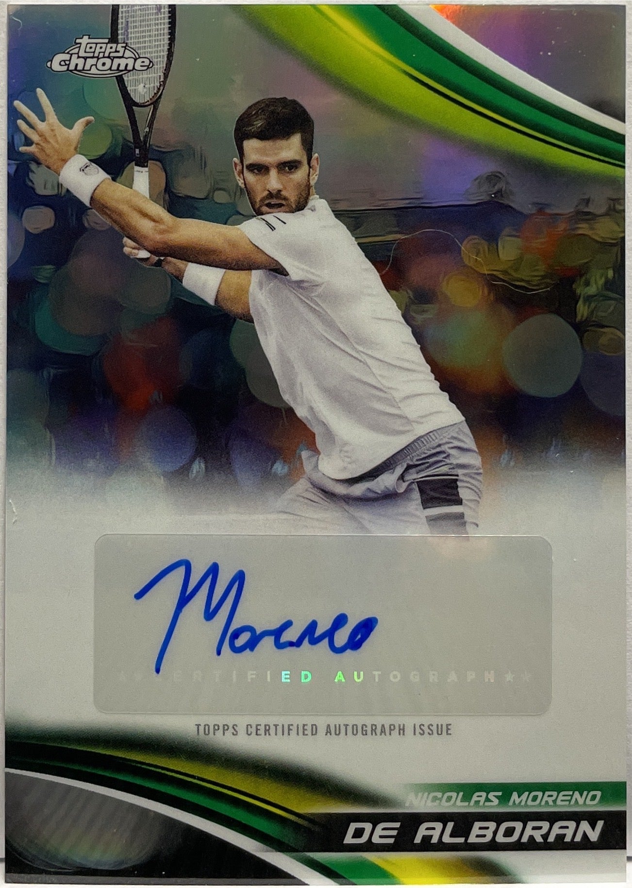 Nicolas Moreno De Alboran Autograph Refractor Topps Chrome Tennis 2025
