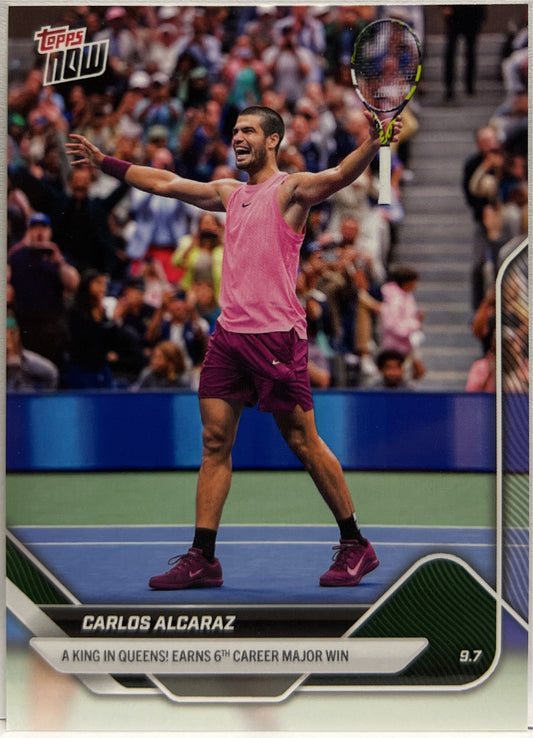 Carlos Alcaraz A King In Queens Topps Now Tennis 2025