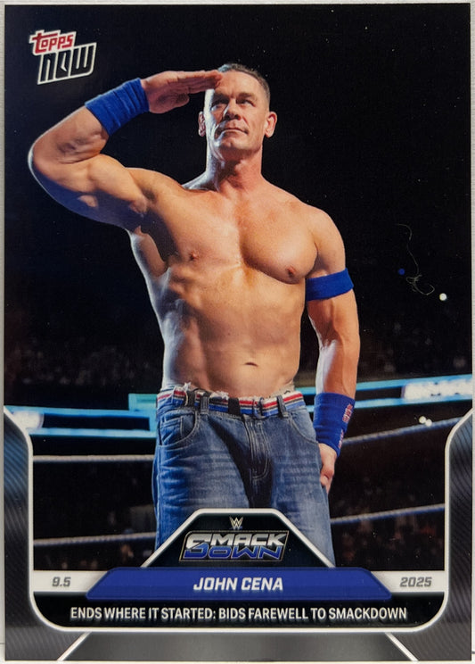 John Cena Ends Where It Started #93 Topps Now WWE 2025