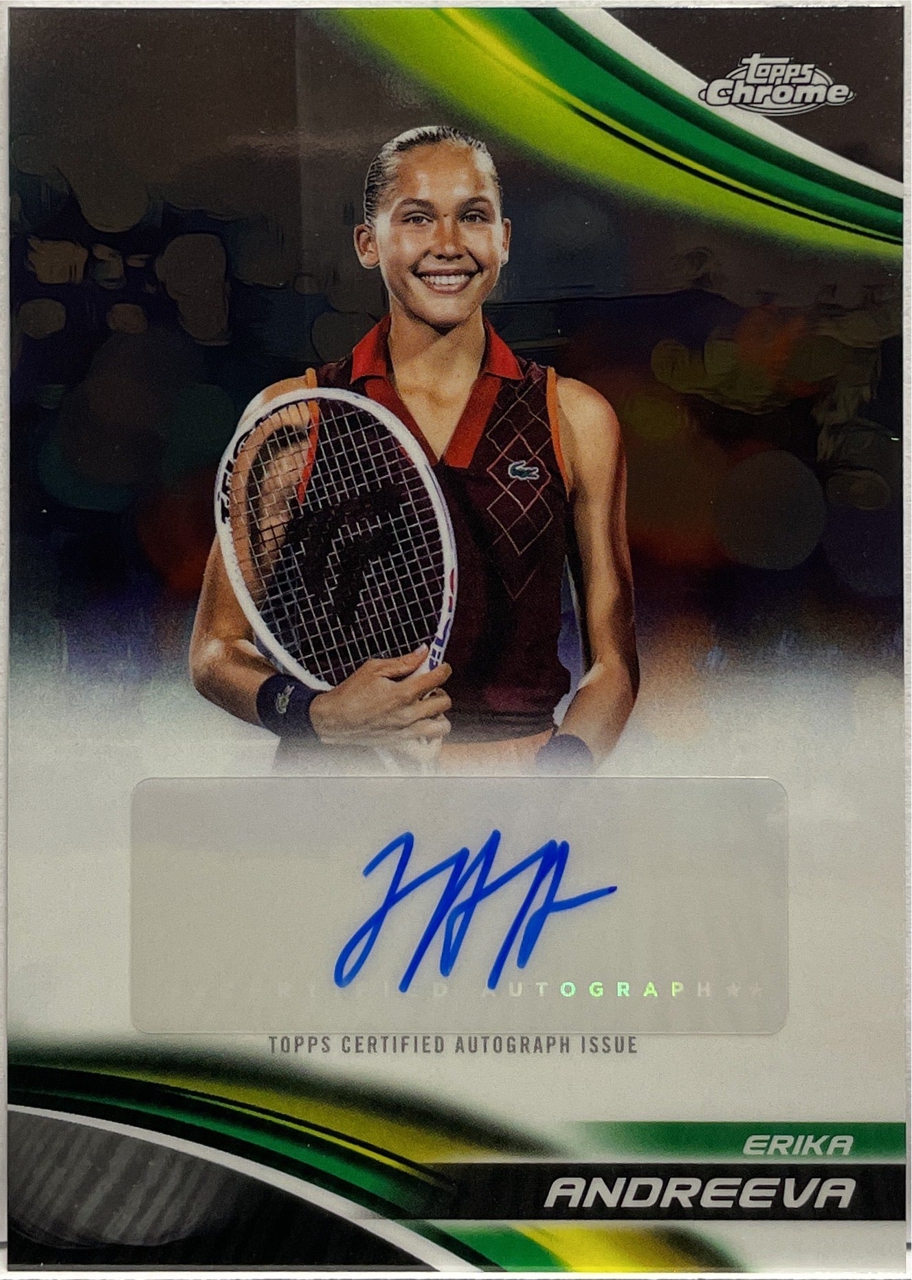 Erika Andreeva Autograph Topps Chrome Tennis 2025