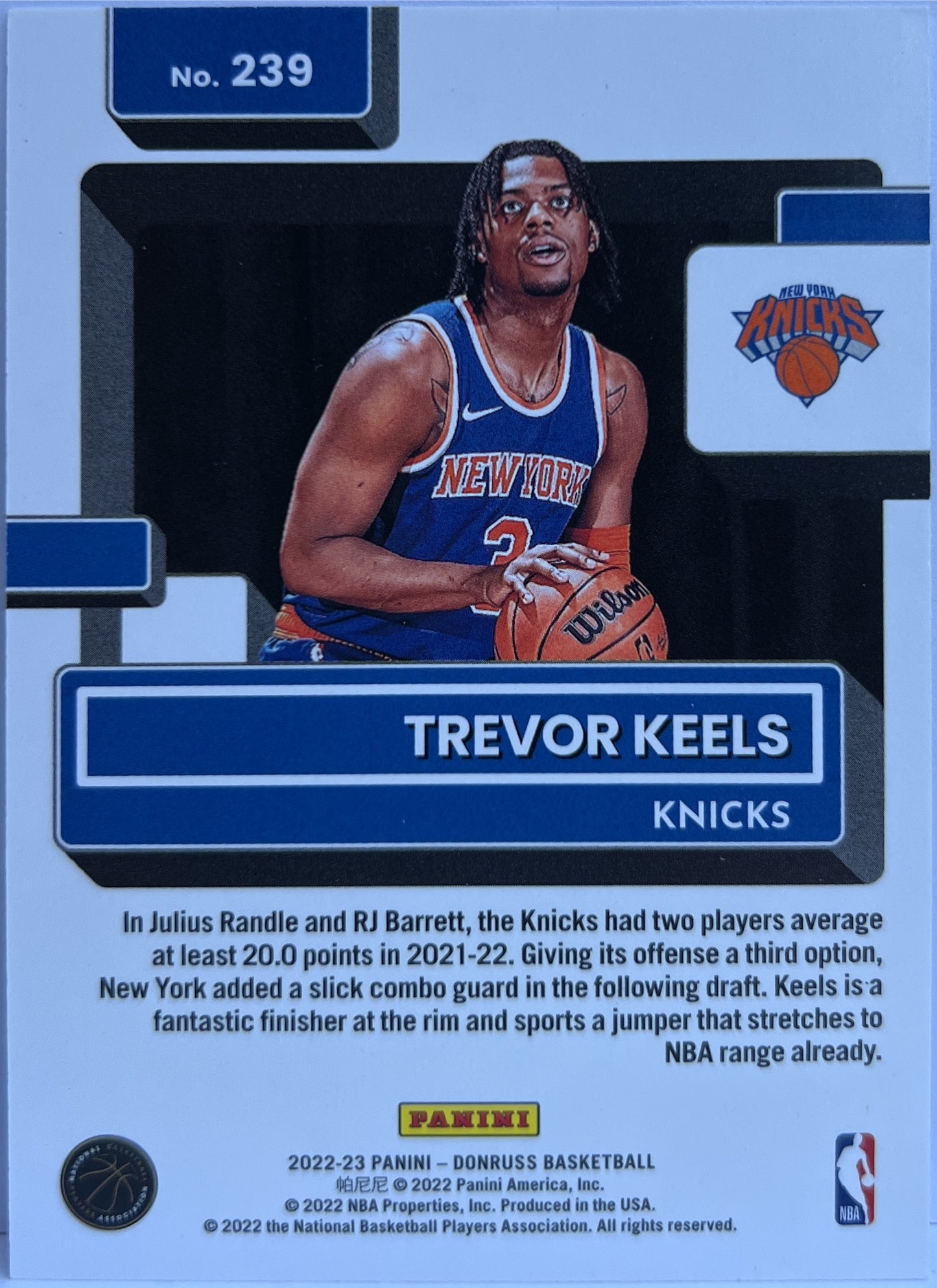 Trevor Keels 85/199 Rated Rookie Press Proof Purple Donruss Basketball NBA 2022/23
